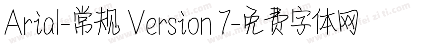 Arial-常规 Version 7字体转换